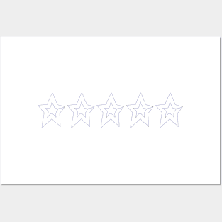 Five Star Very Peri Periwinkle Blue Color of the Year 2022 Posters and Art